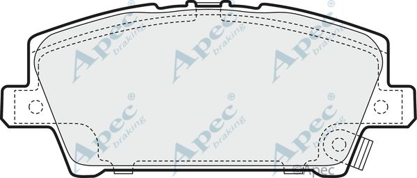 APEC BRAKING Bremžu uzliku kompl., Disku bremzes PAD1538